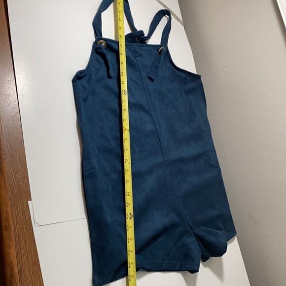 NWT MINKPINK Medina Suede Playsuit S Blue - Picture 11 of 15